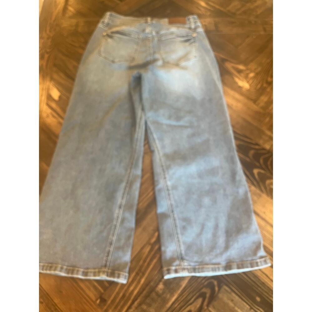 Judy Blue Wide Leg Crop Jeans Stretch Denim Women 9/29 JB88616 Summer Preppy - Picture 4 of 13